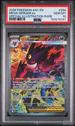 2026 POKEMON ASCENDED HEROES SPECIAL ILLUSTRATION RARE MEGA GENGAR EX PSA 10 - Image 1