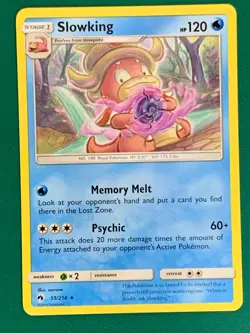 Slowking 55/214 Rare Pokemon Sun & Moon Lost Thunder Pokemon TCG Non-Holo - Image 1