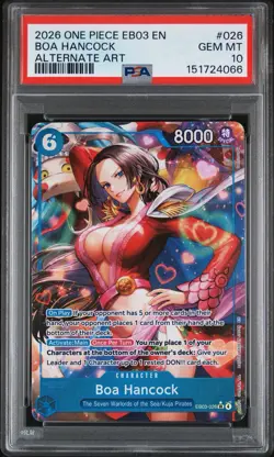 2026 One Piece Boa Hancock Eb03-026 Alt Art Heroines Edition English PSA 10 - Image 1