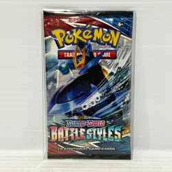 1x Sword & Shield Battle Styles Sealed Pokemon Card Booster Pack - Image 1