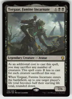 Torgaar, Famine Incarnate R Dominaria 108 MTG - Image 1