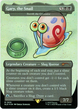 Gary, the Snail (Rainbow Foil) 1929 Secret Lair Drop - Spongebob Squarepants NM - Image 1