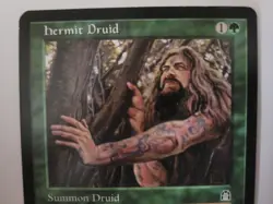 Hermit Druid Stronghold MTG 1998 Vintage Rare Green Creature MTG LP - Image 3