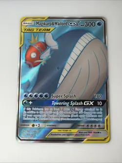 Pokemon Magikarp & Wailord GX Full Art Tag Team Holo 160/181 SM-Team Up - Image 1