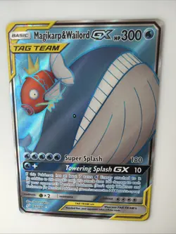 Pokemon Magikarp & Wailord GX Full Art Tag Team Holo 160/181 SM-Team Up - Image 5