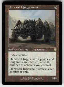 Darksteel Juggernaut (Retro Frame) R Commander: The Brothers' War 137 MTG - Image 1