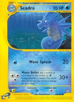 Seadra 58/147 Aquapolis Regular Moderate Play MP Pokemon DNA GAMES - Image 1