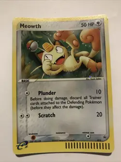 Meowth 013 Holo Rare Nintendo Black Star Promo Pokemon Card - Image 1