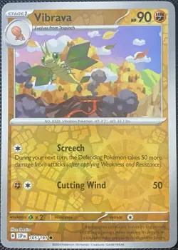 Vibrava 105/191 Sv08: Surging Sparks Reverse Holo - Pokemon Card - Image 1