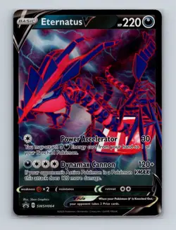Eternatus V SWSH064 Pokemon Sword & Shield Black Star Promo Card NM+ - Image 1