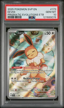 2025 POKEMON PRISMATIC EVOLUTIONS ELITE TRAINER BOX #173 EEVEE PSA 10 - Image 1