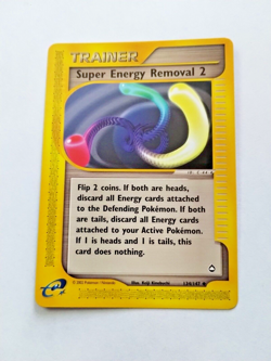 Pokemon TCG Super Energy Removal 2 Aquapolis 134/147 Regular 1st Edition Uncomm… - Image 1