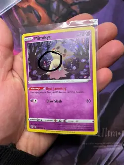 Mimikyu Cosmos HD Galaxy Mew Tail Swirl Pokemon NM 081 81 Darkness Ablaze - Image 1