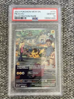2023 POKEMON MEW EN-151 ILLUSTRATION RARE #173 PIKACHU PSA 10 RARE 📈 - Image 1