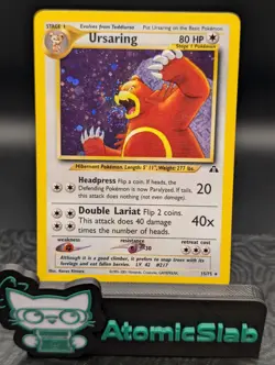 Pokemon TCG Ursaring 15/75 Neo Discovery Vintage WOTC Cosmos Holo ~SWIRL~ NM/LP - Image 1