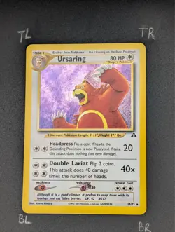 Pokemon TCG Ursaring 15/75 Neo Discovery Vintage WOTC Cosmos Holo ~SWIRL~ NM/LP - Image 4