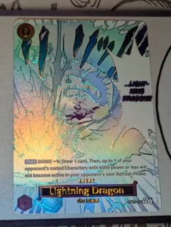 Lightning Dragon OP15-077 Parallel Alt Art Adventure on Kami's Island NM OP ENG - Image 1