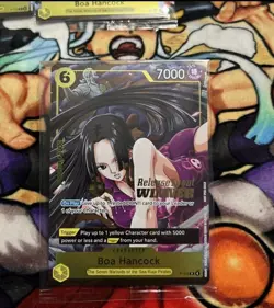 One Piece Boa Hancock Pre Release Event Winner P-115 Sealed Holo Stamp Op-15 - Image 1