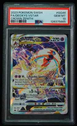 Deoxys VSTAR GG46 PSA Gem Mint 10 Crown Zenith Pokemon Card - Image 1