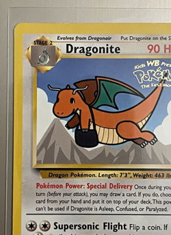 Dragonite Kids WB Black Star Promo Card Vintage Pokemon TCG WOTC Light Play - Image 2