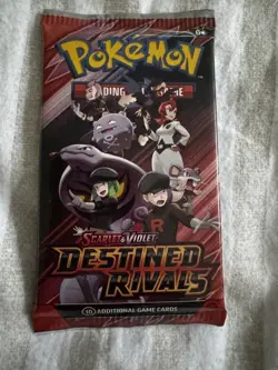 Pokemon Destined Rivals Booster Pack 10 Cards Factory Sealed Team Rocket Packart - Image 1