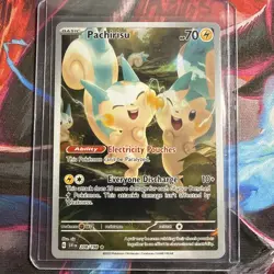 Pokemon TCG Pachirisu Holo Card 208/198 Scarlet & Violet Illustration Rare NM - Image 1