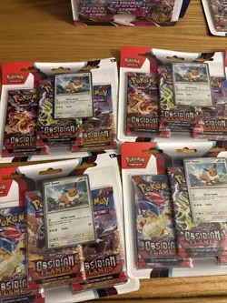 Pokemon Obsidian Flames 3 Pack Blister Card Sealed TCG - Image 1