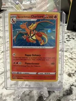 Special Delivery Charizard SWSH075 SWSH SEALED Black Star Promo Card Holo UK NM - Image 1
