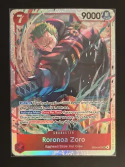 ONE PIECE Adventure On Kami’s Island RORONOA ZORO SR Super Rare Card EB04-007 - Image 2