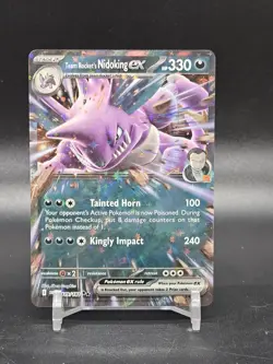 Pokemon Card Team Rocket's Nidoking EX 119/182 Destined Rivals Double Rare NM - Image 1