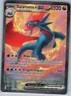 Salamence ex 187/159 SIR SV09: Journey Together - Pokemon Card - NM - Image 1