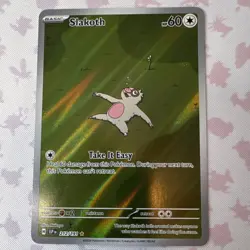 Pokemon Slakoth Illustration Rare Holo Card 212/191 Sv08 English 2024 Basic - Image 1