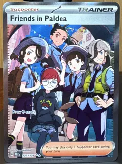 Pokemon Friends in Paldea 137/131 Sv: Prismatic Evolutions Trainer Holo Card - Image 1