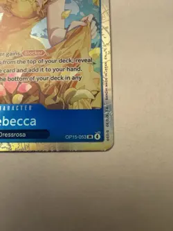 One Piece TCG Rebecca OP15-053 SR Foil English OP15 NM Card - Image 4