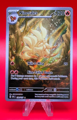 Ninetales Pokemon Obsidian Flames 199/197 Illustration Rare Full Art Holo Card - Image 1