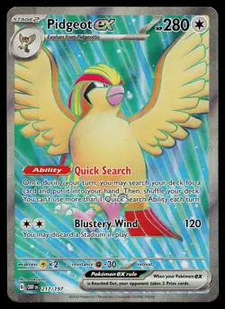 Pokemon Card - Pidgeot ex Obsidian Flames 217/197 Ultra Rare 2023 - Image 1