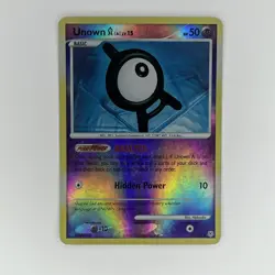 Pokemon Card - Unown [A] Diamond and Pearl 65/130 Uncommon Reverse Holo - Image 1