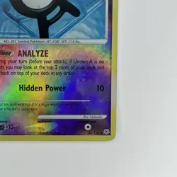 Pokemon Card - Unown [A] Diamond and Pearl 65/130 Uncommon Reverse Holo - Image 4