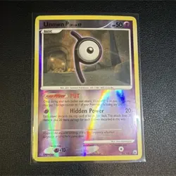 Pokemon TCG Unown [P] 33/100 Majestic Dawn Rare Reverse Holo Card English 2008 - Image 1