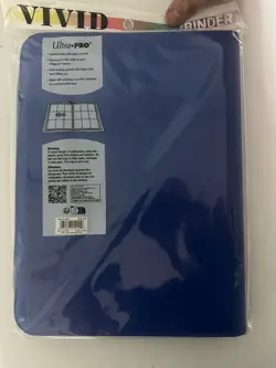 Ultra PRO Vivid 9-Pocket Zippered Binder Blue, Holds 360 Trading or Gaming Cards - Image 2