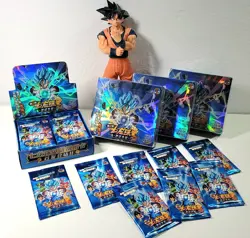Dragon Ball Super card game Premium Blue Chrome edition booster PACK ! Anime CCG - Image 1