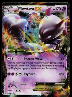 Pokemon Card - Mewtwo EX BREAKthrough 61/162 Holo Rare EX 2015 - Image 1