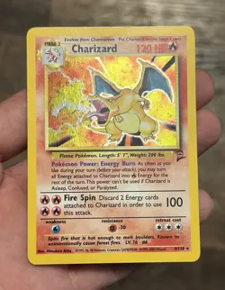 Charizard Base Set 2 Holo 4/130 Pokemon Trading Card 2000 Vintage Clean WOTC 🔥 - Image 3