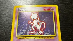 Pokemon TCG - ENGLISH BASE SET UNLIMITED RARE MEWTWO Holo Card 10/102 LP MP - Image 4