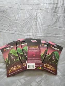 Throne of Eldraine Sleeved Collector's Booster Pack Magic The Gathering MTG x1 - Image 1