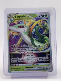 SERPERIOR VSTAR 2022 POKEMON SWSH SILVER TEMPEST RARE 008/195 Q6011 - Image 1