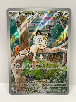 Pokemon TCG Phantasmal Flames Meowth Illustration Rare 106/094 - Image 1