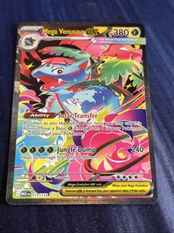 Pokemon Mega Evolution Mega Venusaur EX 177/132 Special Illustration Rare SIR NM - Image 1