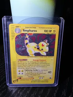 Ampharos Holofoil Rare 2/165 Expedition Pokemon Light Played - Image 1