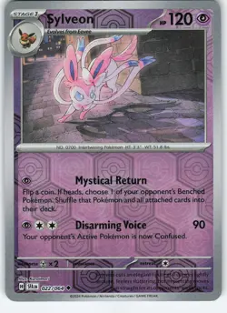 Sylveon 022/064 SV: Shrouded Fable Uncommon Reverse Holo MP Pokemon - Image 1
